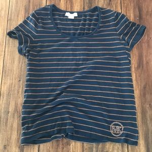 Adorable! Michael Kors Navy Blue, Striped T-Shirt